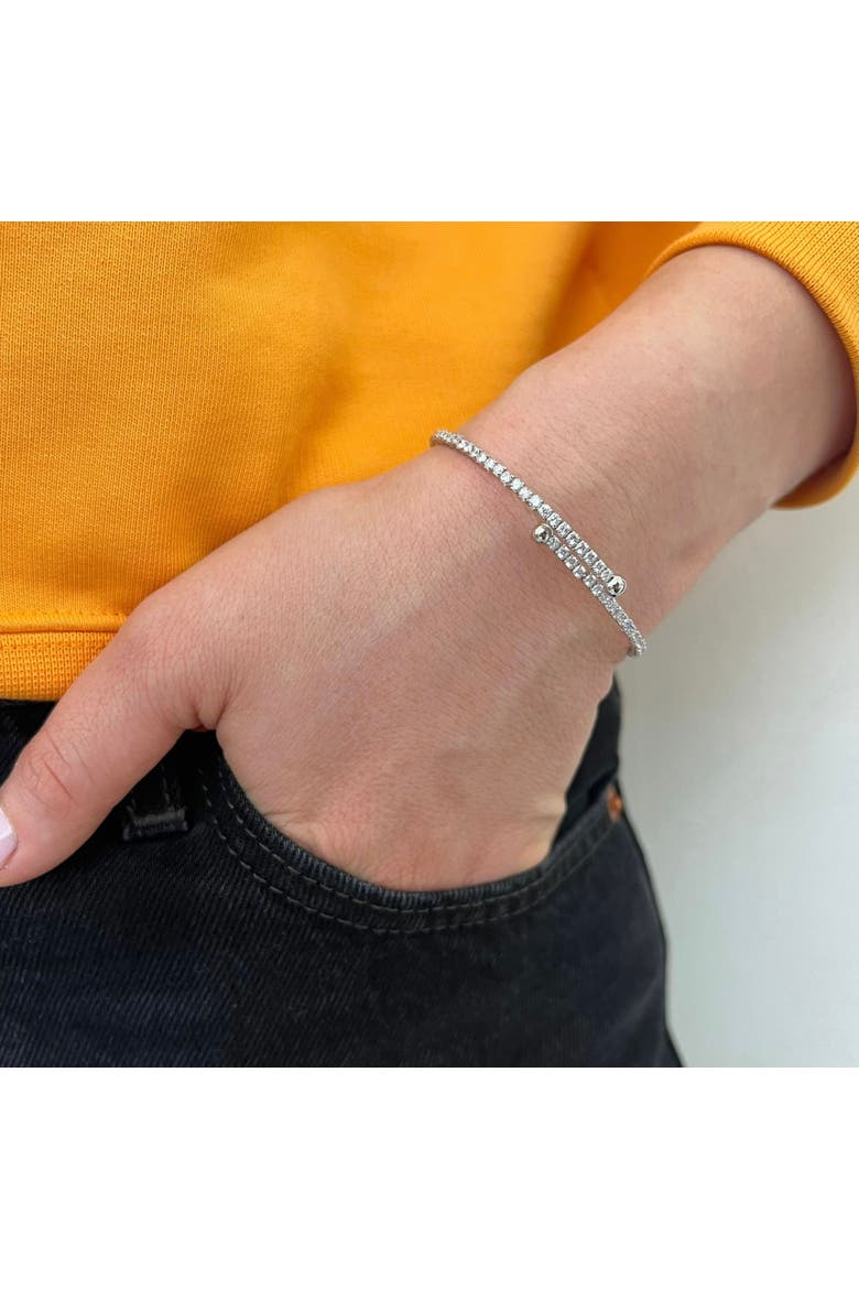 Wrap Around Tennis Bracelet, Alternate, color, Silver