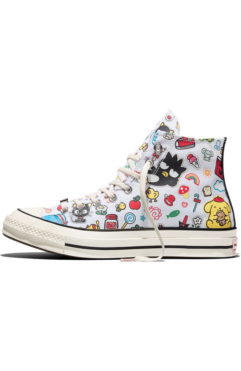 Converse Chuck Taylor<sup>®</sup> All Star<sup>®</sup> 70 High Top Sneaker, Alternate, color, White/ Pink/ Green