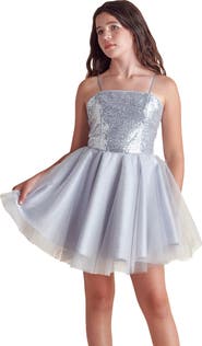 Un Deux Trois Sequin and Tulle Party Dress