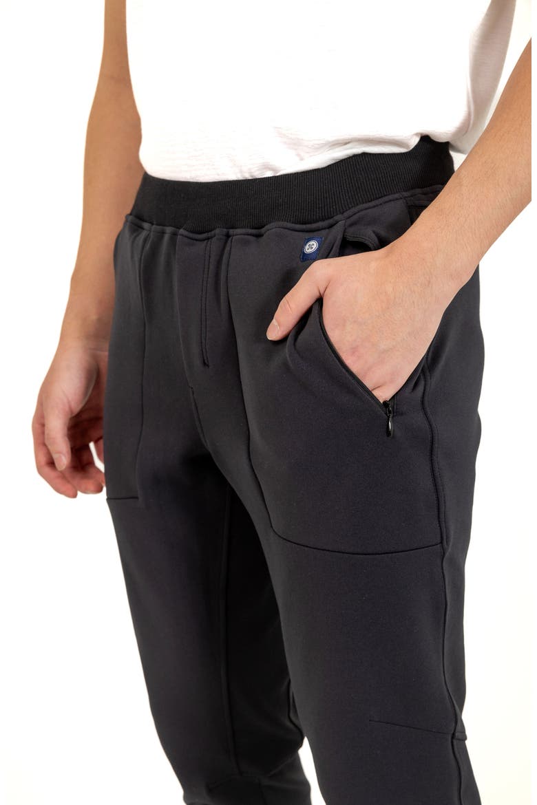 Cotton Blend Joggers, Alternate, color, BLACK
