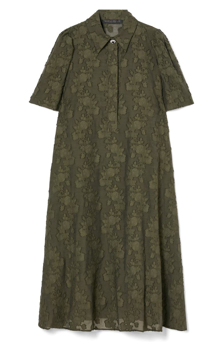 Marina Rinaldi Alain Floral Puff Sleeve Midi Dress, Alternate, color, 