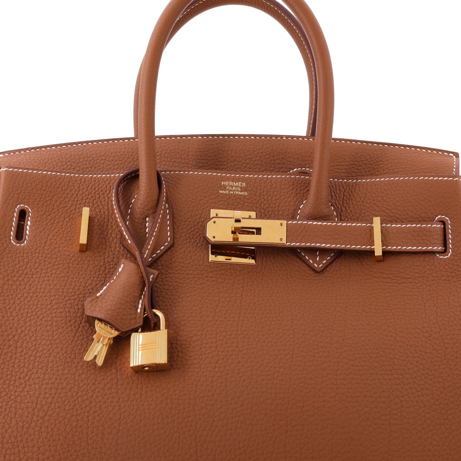 Pre-Owned Hermes Birkin Handbag Brown Togo with Gold Hardware 30, Alternate, color, Gold