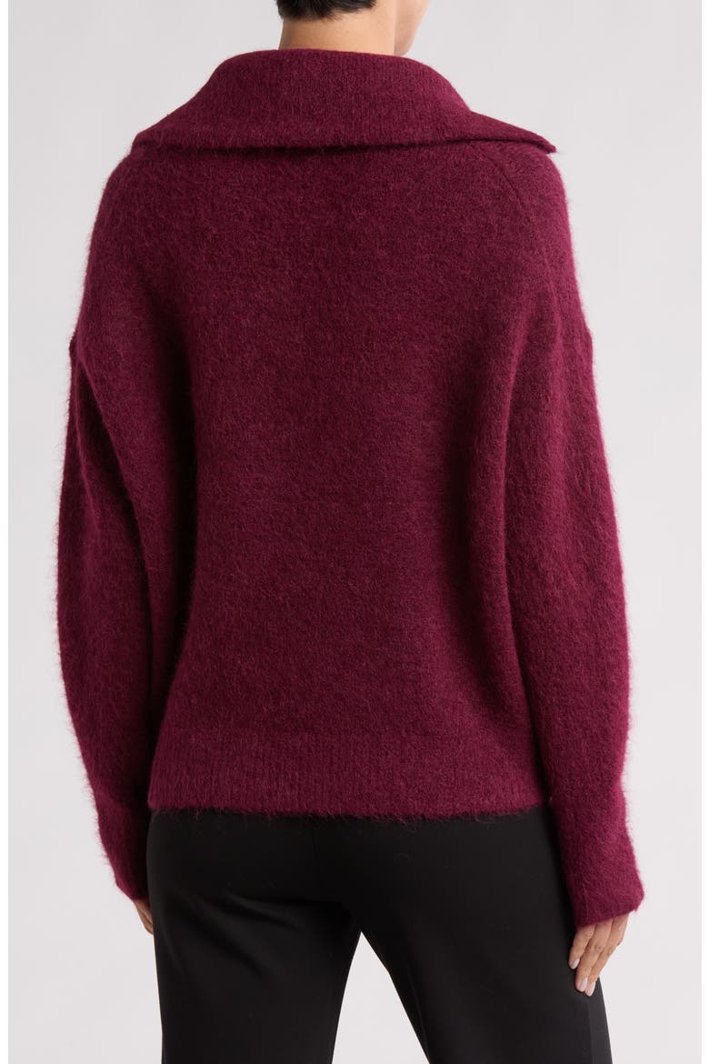 Quarter Zip Sweater, Alternate, color, DEEP IRIS