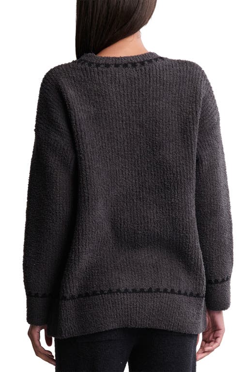 Barefoot Dreams Cozychic® Oversize Rib Crewneck Sweater In Black