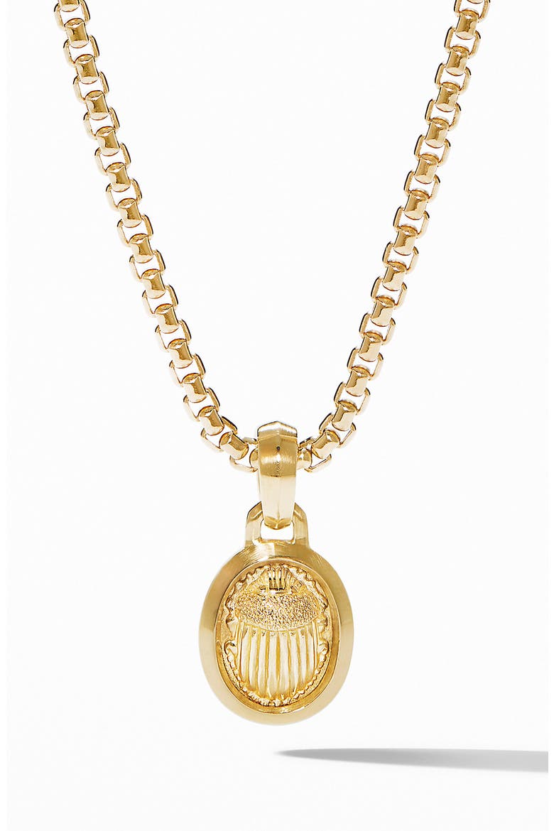 Petrvs® Small Scarab Pendant in 18K Gold, Main, color, YELLOW GOLD