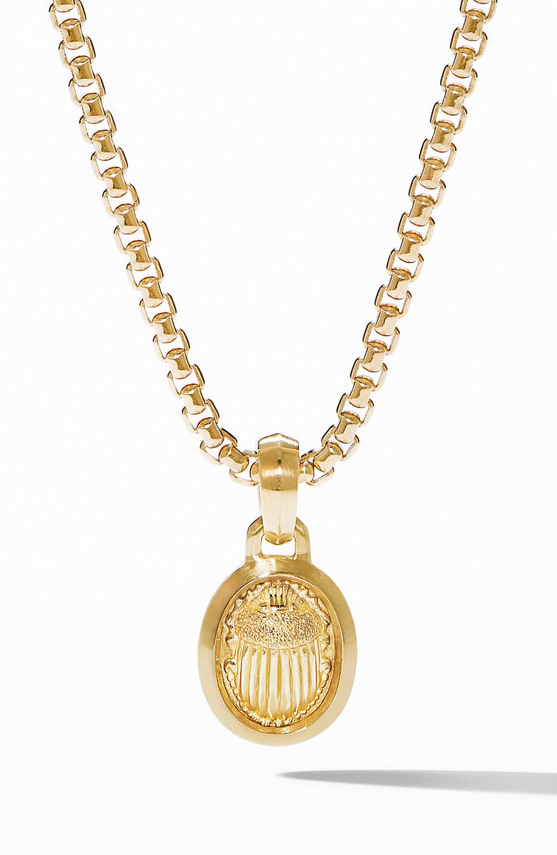 David Yurman Petrvs<sup>®</sup> Small Scarab Pendant in 18K Gold, Main, color,