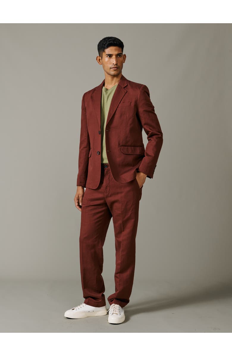 Aubin Pasmore Tailored Linen Blend Blazer, Alternate, color, Brown