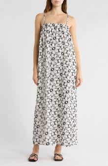 Topshop Floral Embroidered Swing Sundress