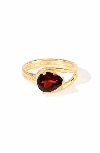 Pear Citrine Split Band Ring