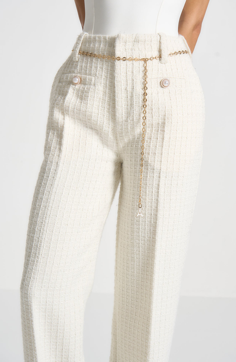 Nathalie Tweed Trousers with Belt