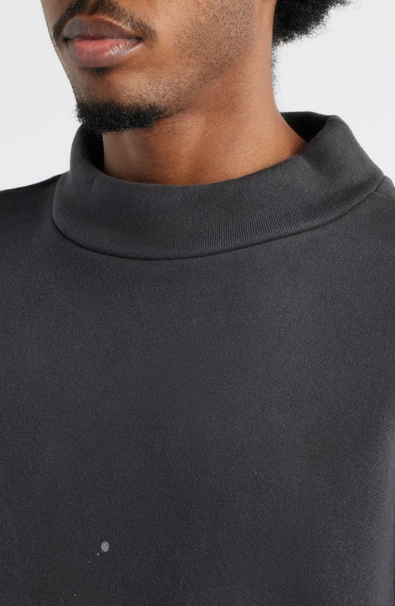 Elwood Monochrome Mock Neck Sweatshirt, Alternate, color, Carbon