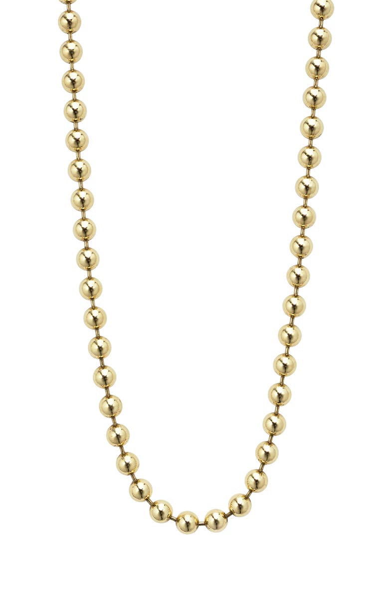 LAGOS Men's 18K Gold Anthem 5mm Ball Chain Necklace, Alternate, color, Gold