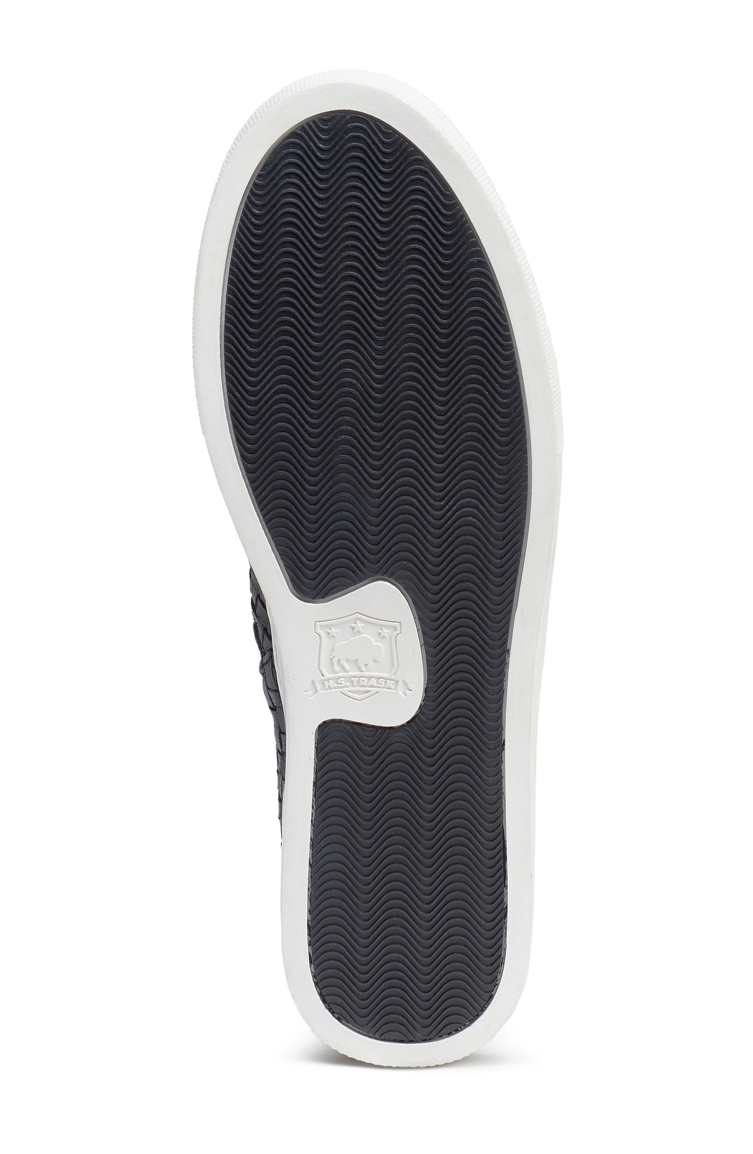 Lora Woven Sneaker Bootie, Alternate, color, BLACK LEATHER