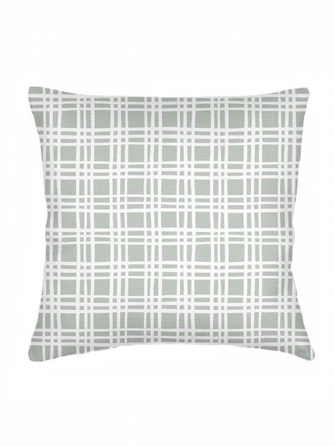 Estate Plaid Linen Euro Pillow with Down Alternative Insert