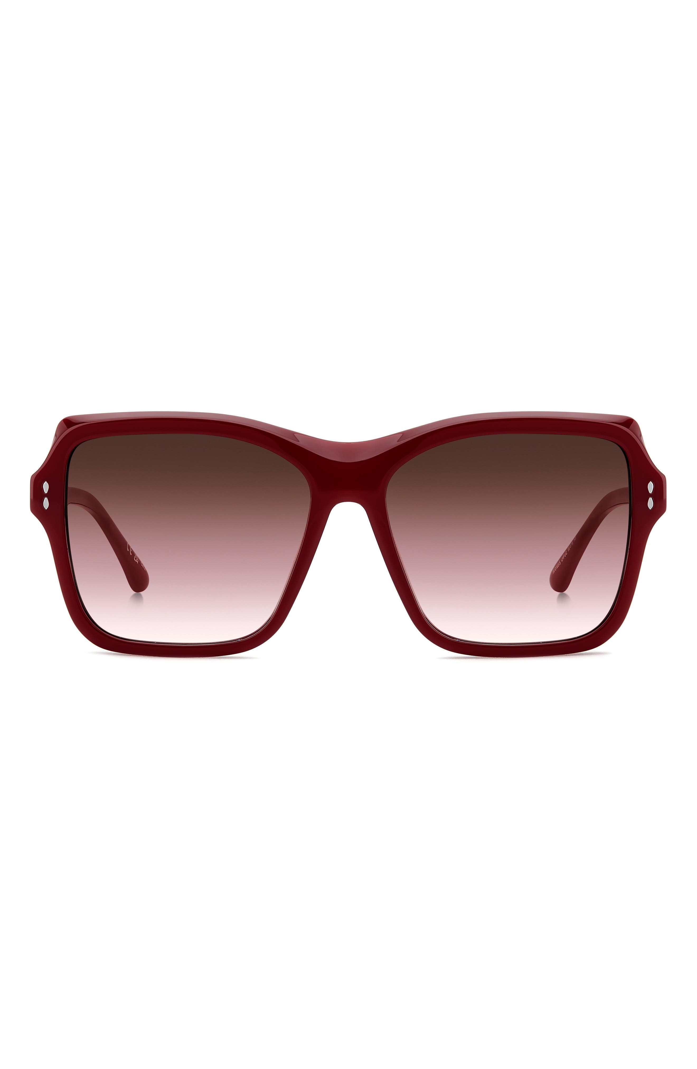 58mm Gradient Square Sunglasses