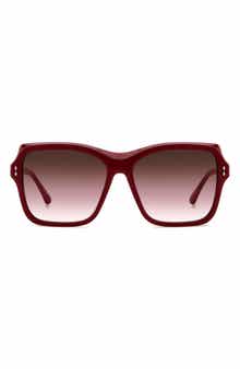 58mm Gradient Square Sunglasses
