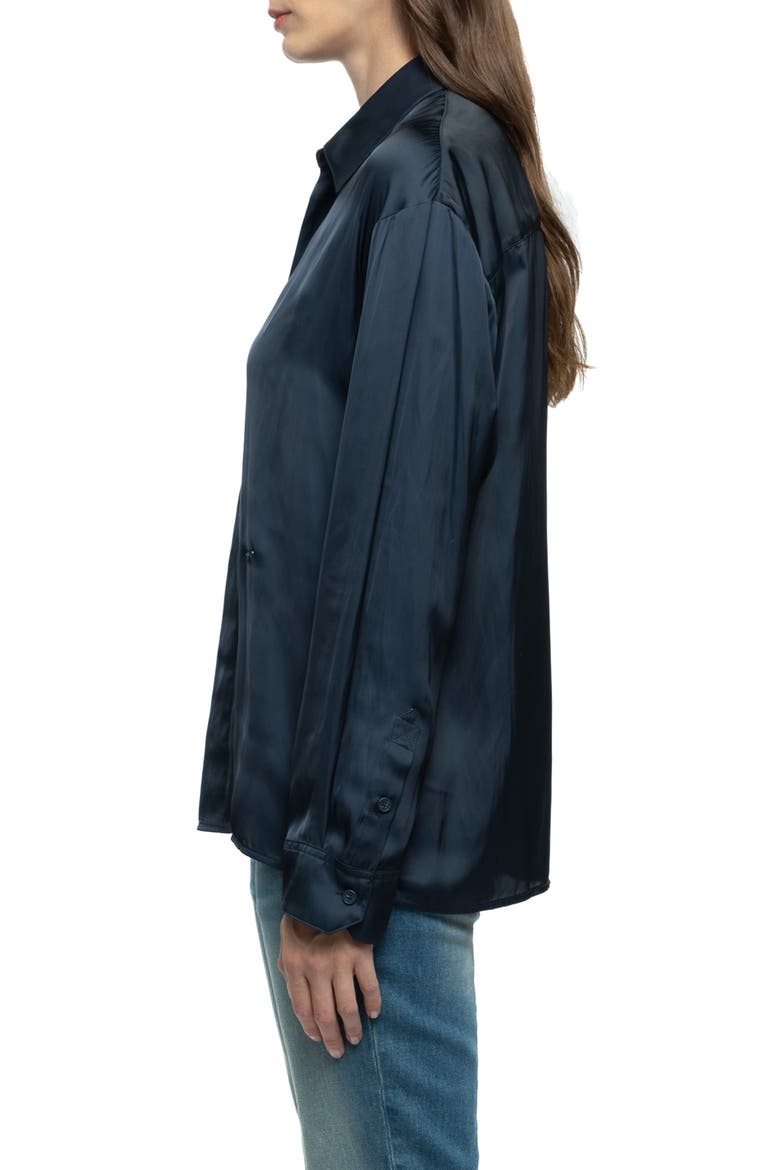 Tyrica Satin Shirt, Alternate, color, ENCRE