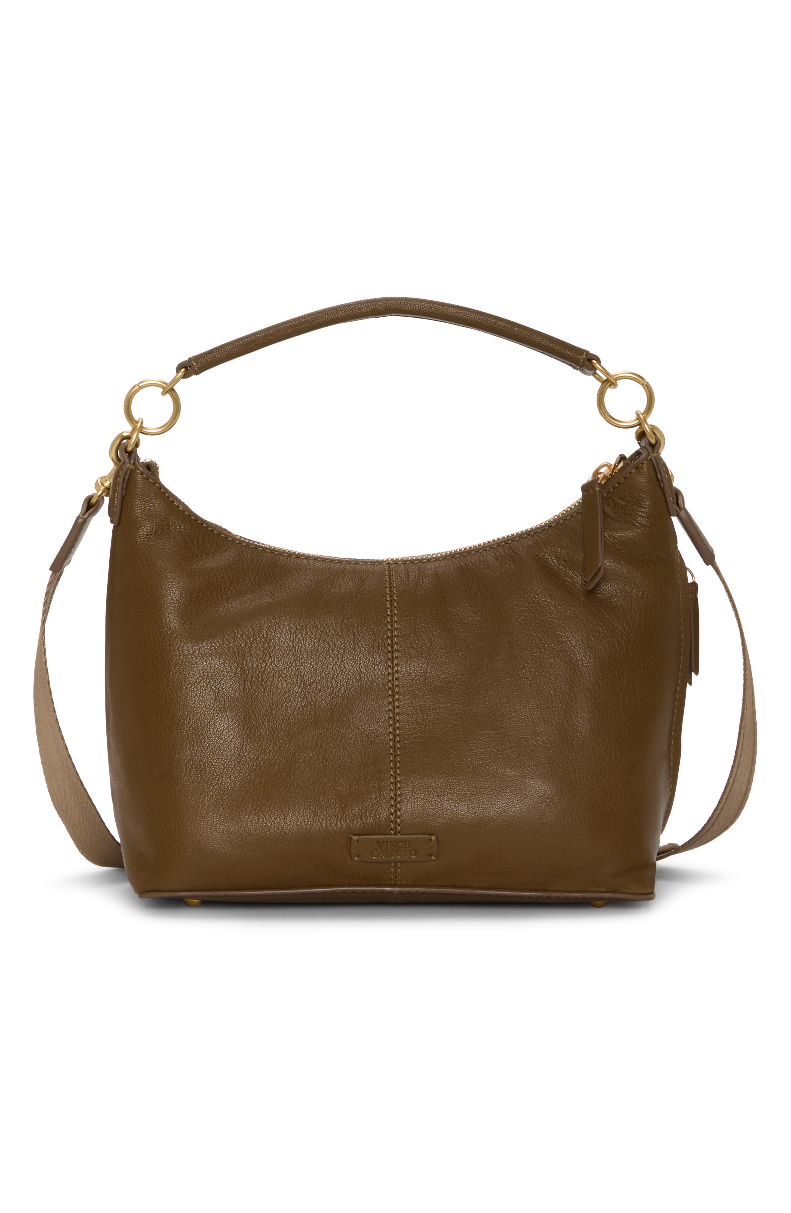 Vince Camuto Carly Leather Shoulder Bag, Alternate, color, Reishi