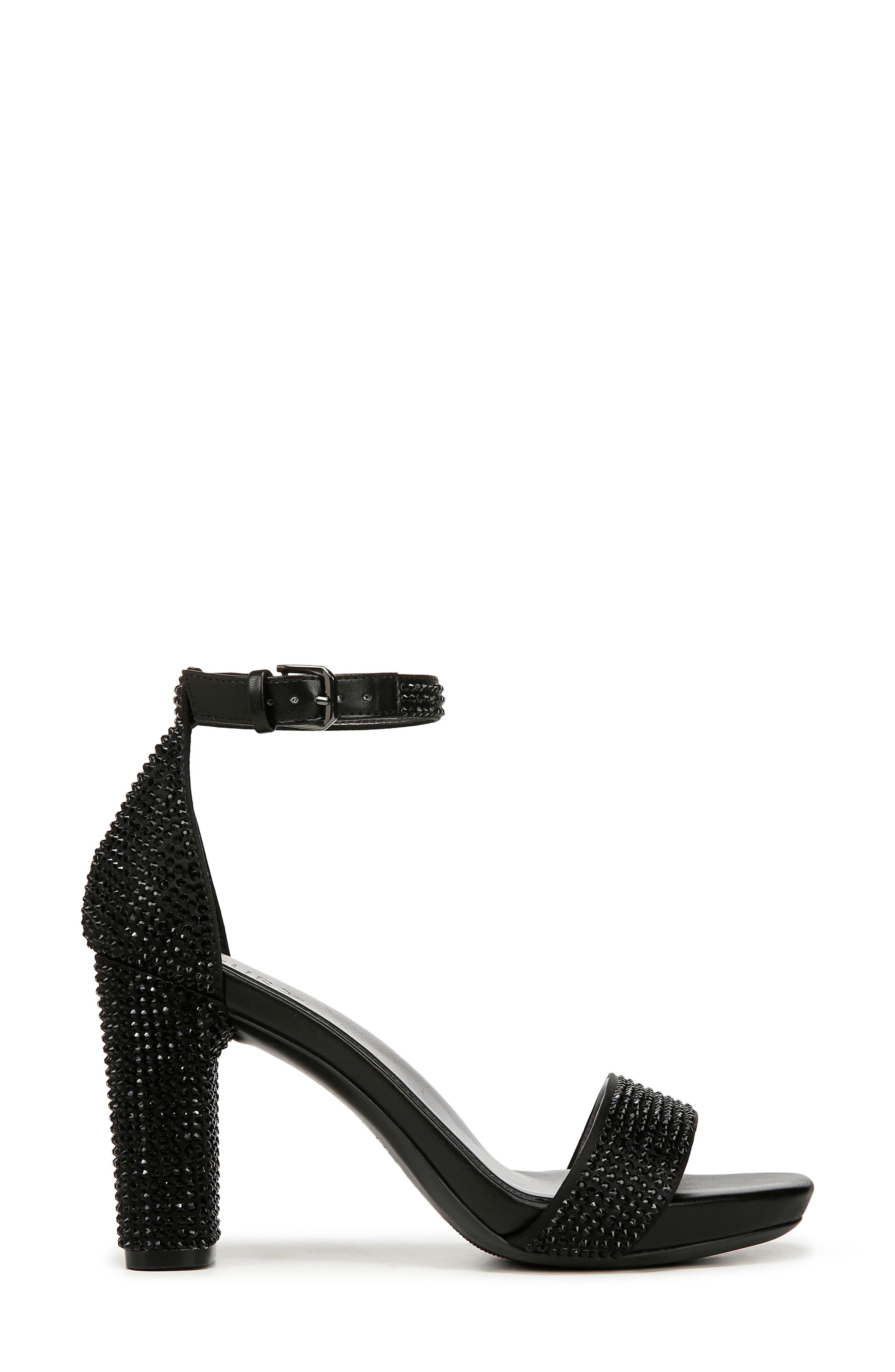 Naturalizer Joy Studded Ankle Strap Sandal, Alternate, color, Black