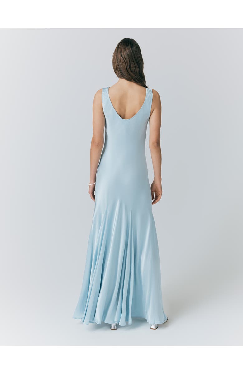 Ghost London Willow Satin Maxi Sip Dress, Alternate, color, Light Blue
