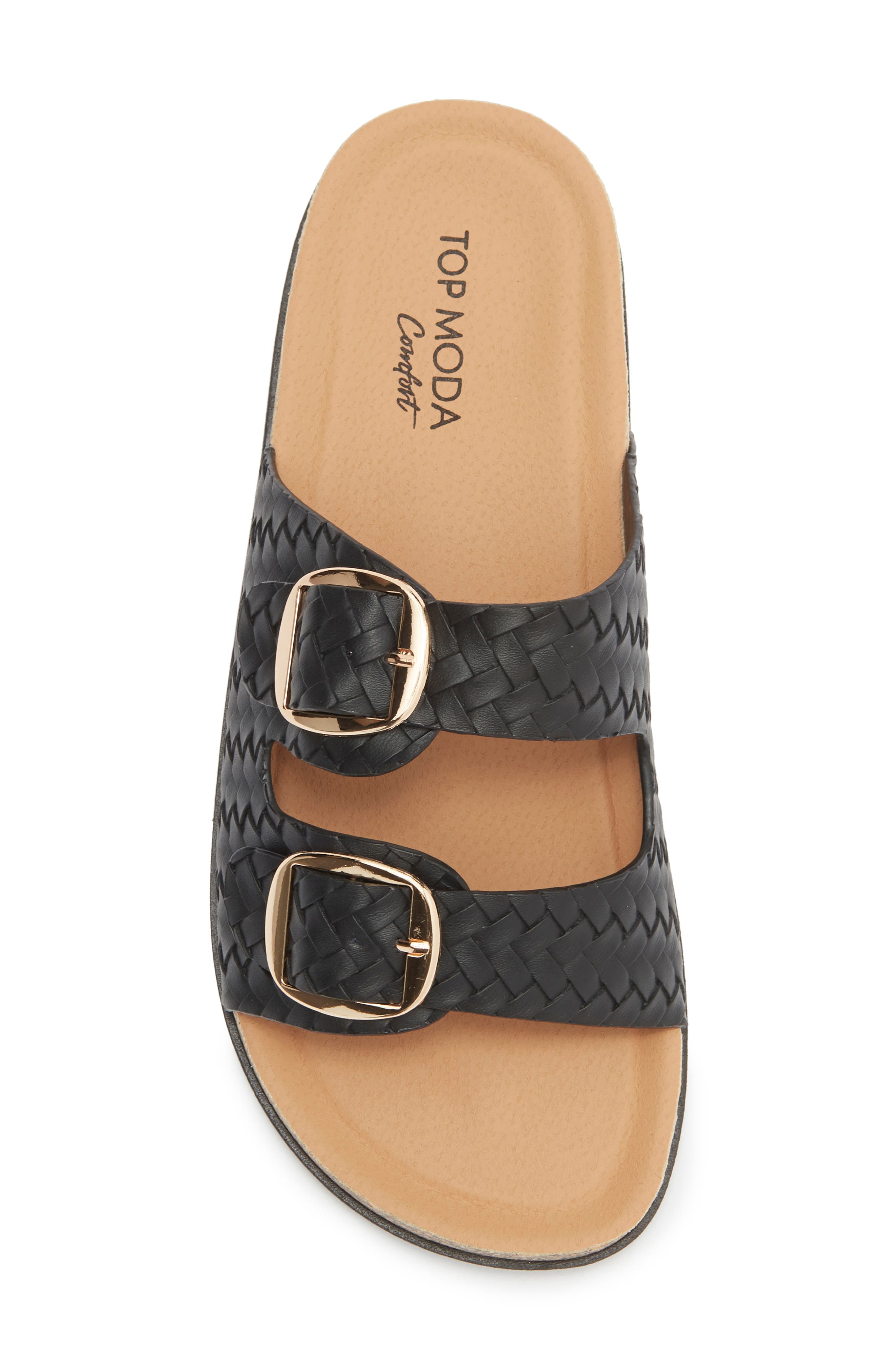 TOP MODA Luca Slide Sandal, Alternate, color, Black