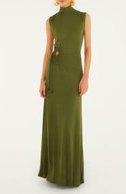 FARM Rio High Neck Cutout Maxi Dress