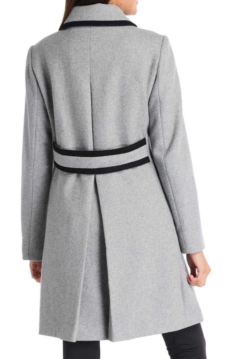 Kate Spade New York a-line wool blend coat, Alternate, color,