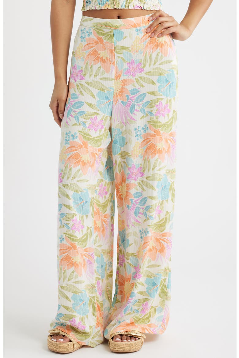Catalina Island Wide Leg Pants, Main, color, ORANGE MULTI