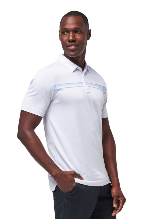 Travismathew Dolphin Cruise Stripe Polo In White