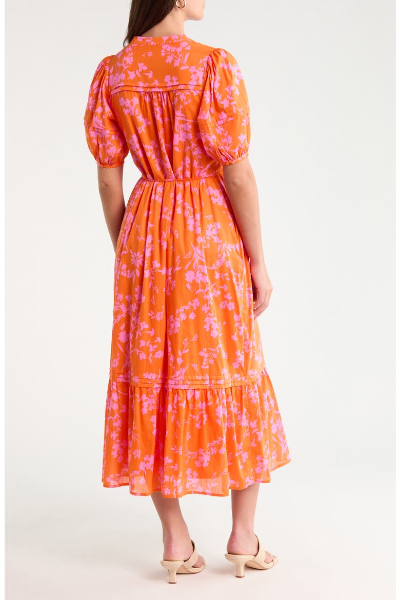 Lizeth Floral Cotton Shirtdress, Alternate, color, ORANGE-PINK
