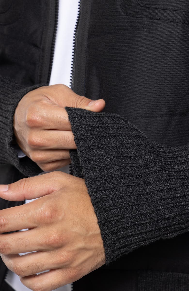 XRAY Lightly Insultated Shearling Lined Hooded Sweater Jacket, Alternate, color, 