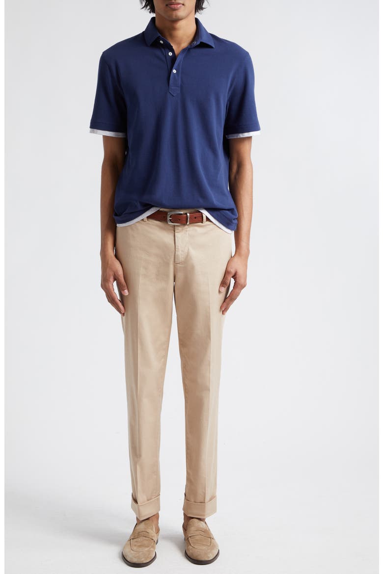 Italian Fit Garment Dyed Stretch Cotton Pants, Alternate, color, FARRO