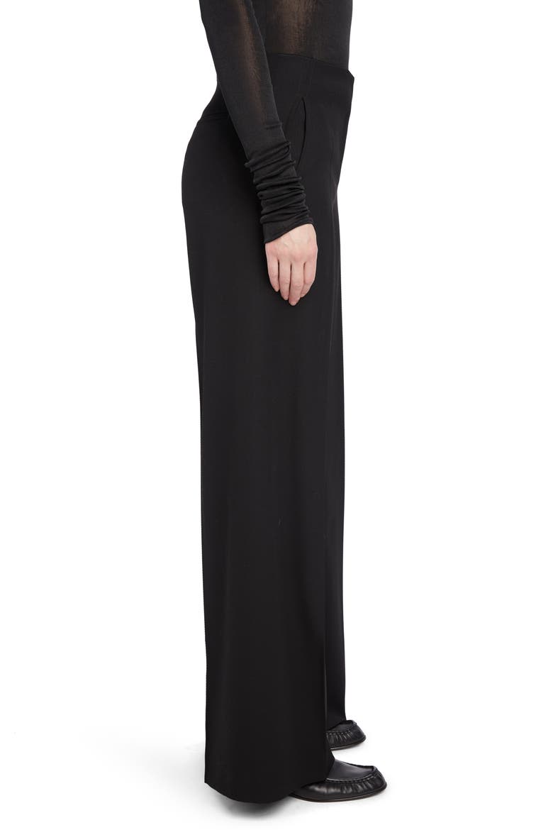 Pipa Wide Leg Virgin Wool Pants, Alternate, color, BLACK