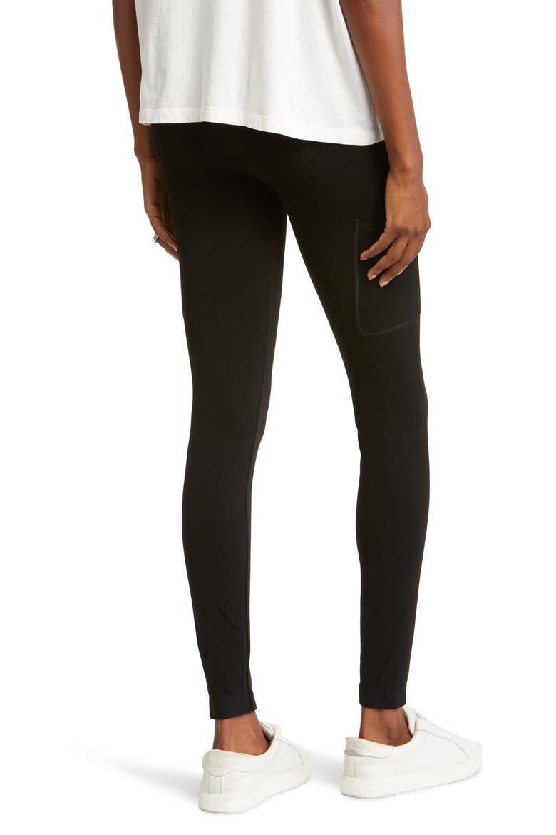 Cradle Your Bump Maternity Leggings, Alternate, color, BLACK
