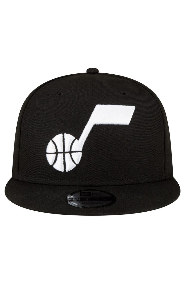 New Era Men's New Era Black Utah Jazz Official Team Color 9FIFTY Snapback Hat, Alternate, color, 