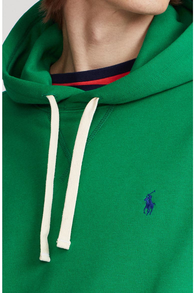 Men's Fleece Hoodie, Alternate, color, BILL GREEN