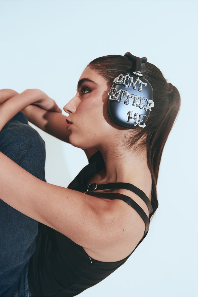 Don't Bother Me Chrome AirPods Max Case, Alternate, color, Silver