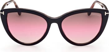 US購入★TOM FORD Isabella-02 56mm キャットアイ サングラス Amazon.com: Tom Ford ISABELLA-02 FT 0915 Transparent Light
