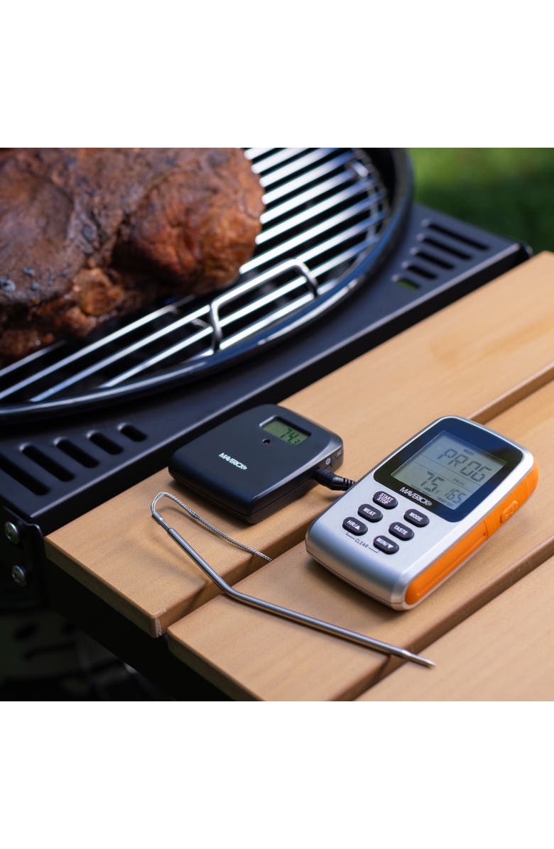 Maverick Wireless Remote Cooking Thermometer, Alternate, color, Silver/Black/Orange