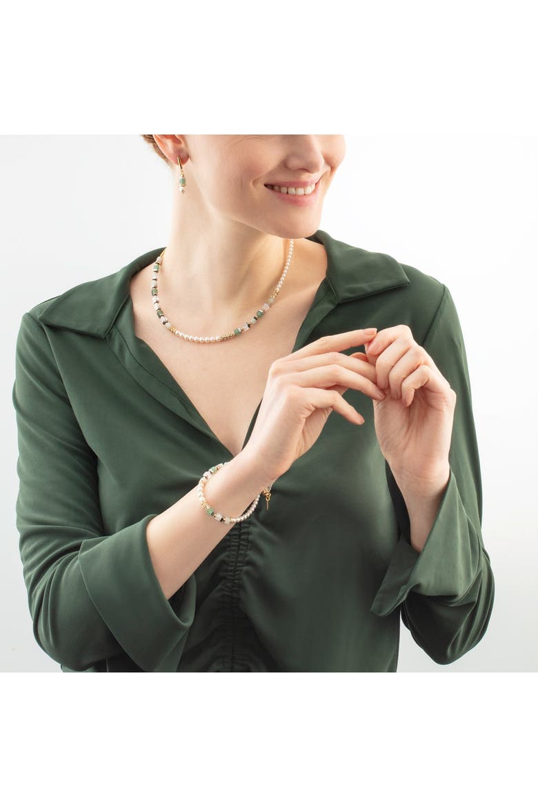 Precious Fusion Offset Necklace, Alternate, color, Green