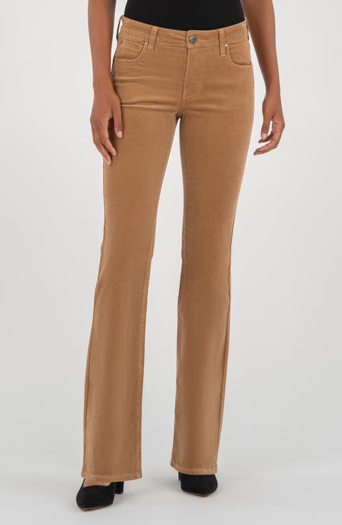 Kut From The Kloth Natalie Mid Rise Bootcut Corduroy Pants In Brown