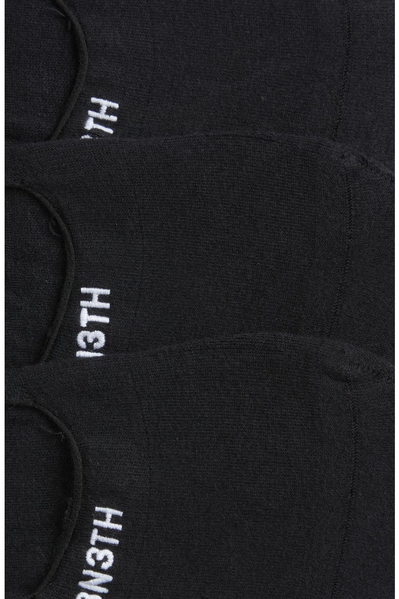3-Pack Classic No-Show Socks, Alternate, color, BLACK