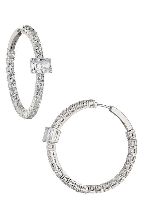 Invitation Only Cubic Zirconia Hoop Earrings