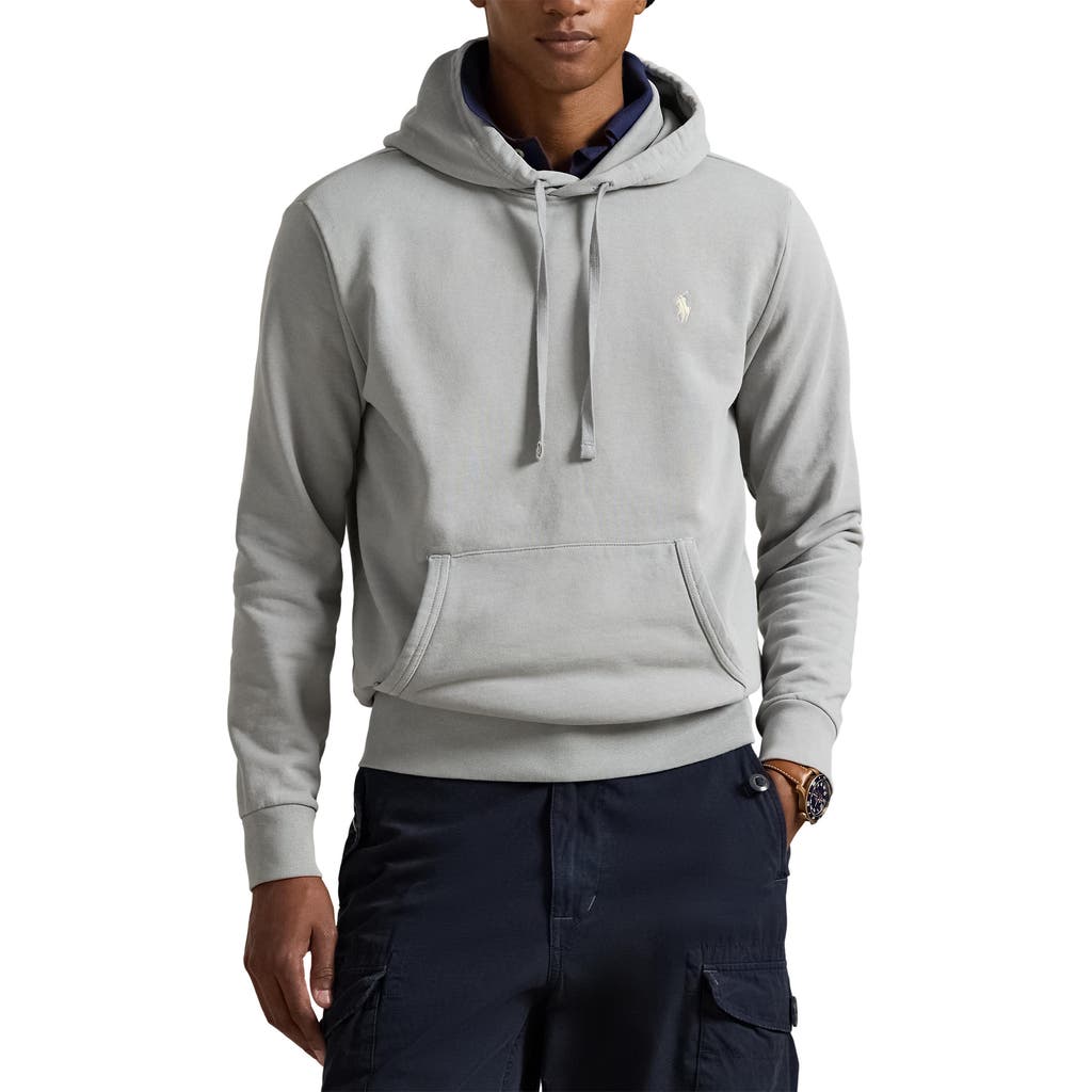 Polo Ralph Lauren Loopback Cotton Fleece Hoodie In Gray