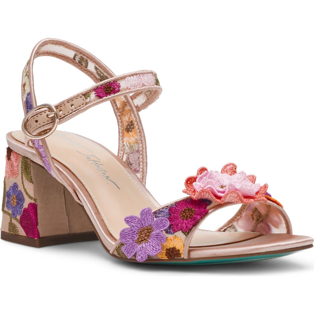 Betsey Johnson Blare Ankle Strap Pump in Nude Multi  product