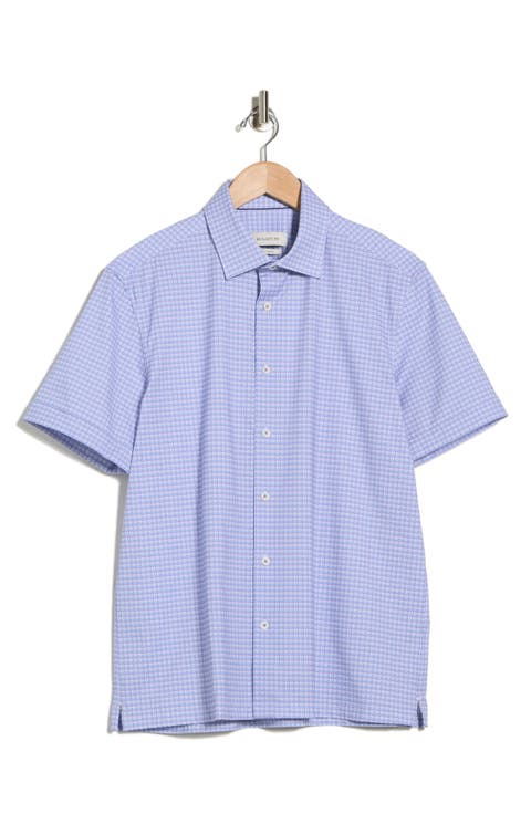 Print Short Sleeve Button-Up Shirt