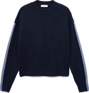 MANGO TEEN Stripe Intarsia Knit Sweater