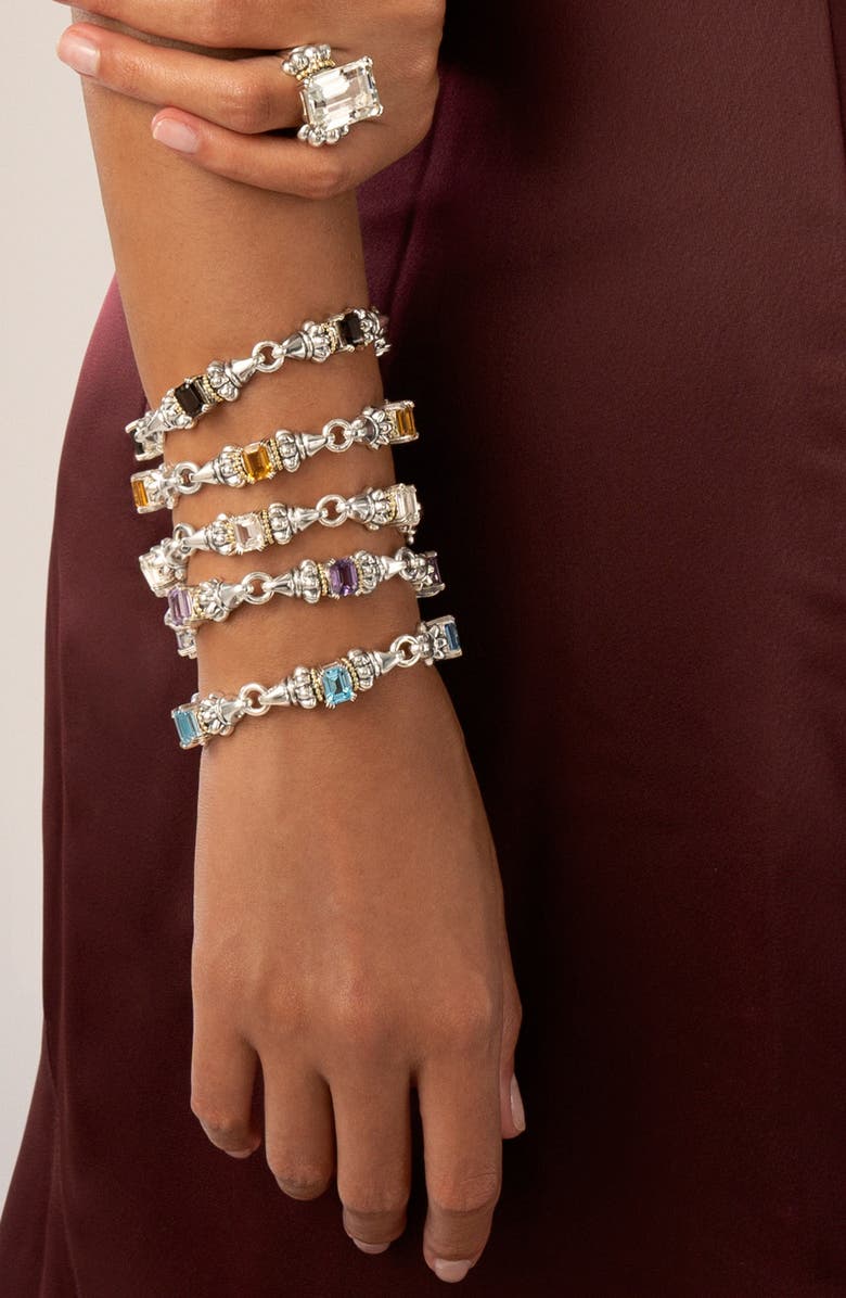 LAGOS Glacier White Topaz Link Bracelet, Alternate, color,