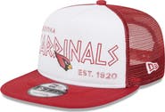 New Era Men's New Era White/Cardinal Arizona Cardinals Banger 9FIFTY Trucker Snapback Hat