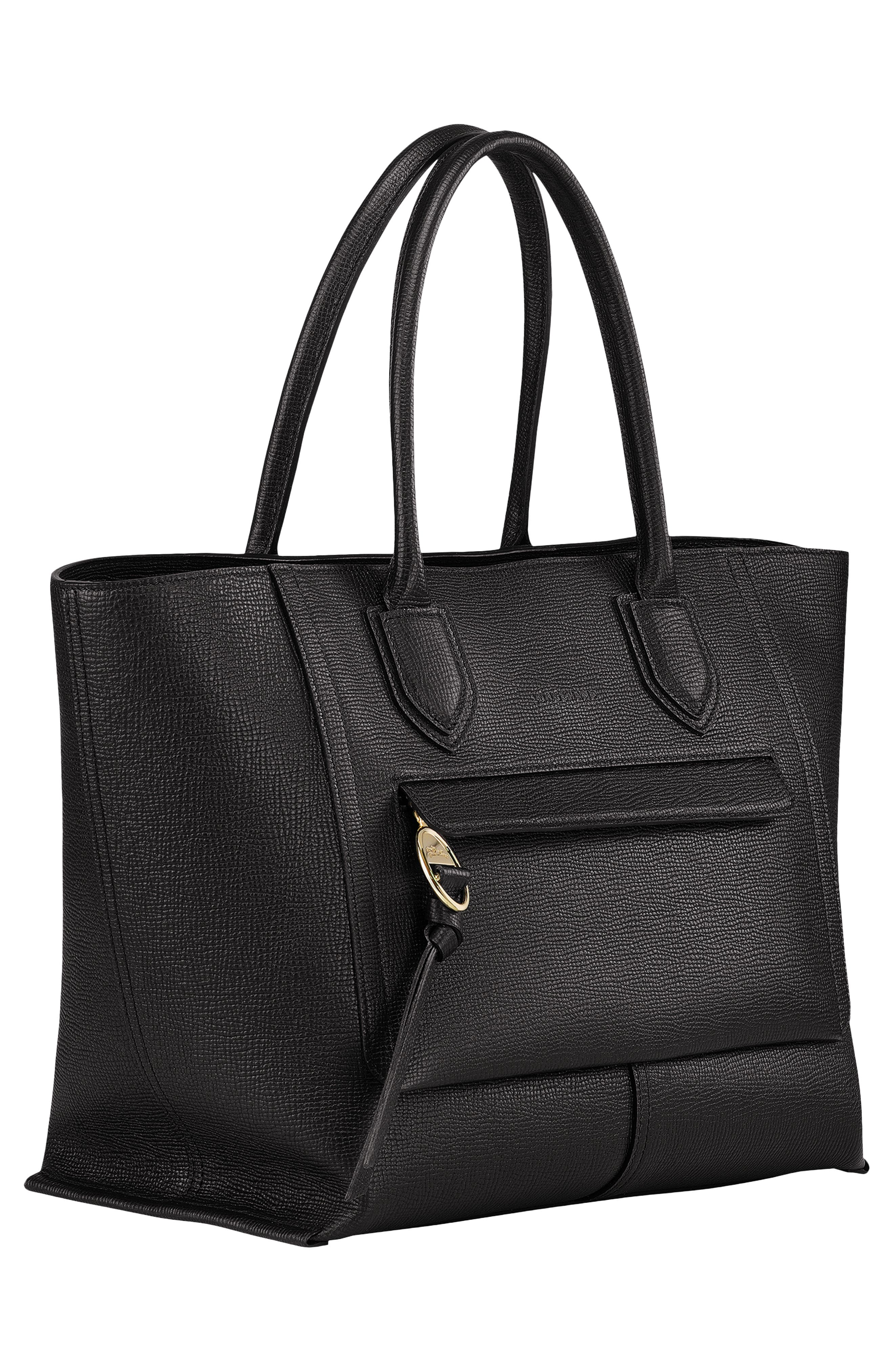 Longchamp Large Mailbox Leather Top Handle Bag, Alternate, color, 